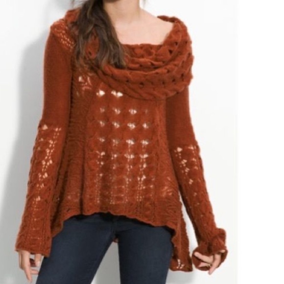 Free People Snuggle bear cowl neck sweater